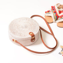Load image into Gallery viewer, White Basket Straw Bag