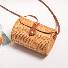 Load image into Gallery viewer, Barrel Shaped Straw Bag