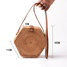 Load image into Gallery viewer, Hexagonal Straw Bag