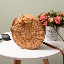 Load image into Gallery viewer, Boho Round Straw Bag